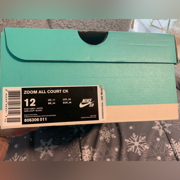 NIB MENS NIKE SB Zoom All Court CK Wolf/Grey Retl $169 Sell $109 Sz 12 Now $100 - Picture 3 of 12
